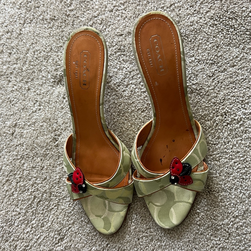 SOLD — Coach Ladybug Heels